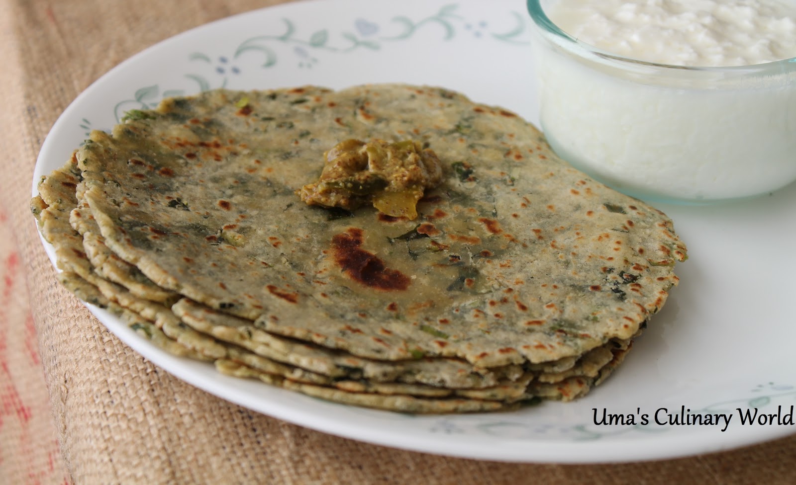 Jowar Methi Thepla / Paratha