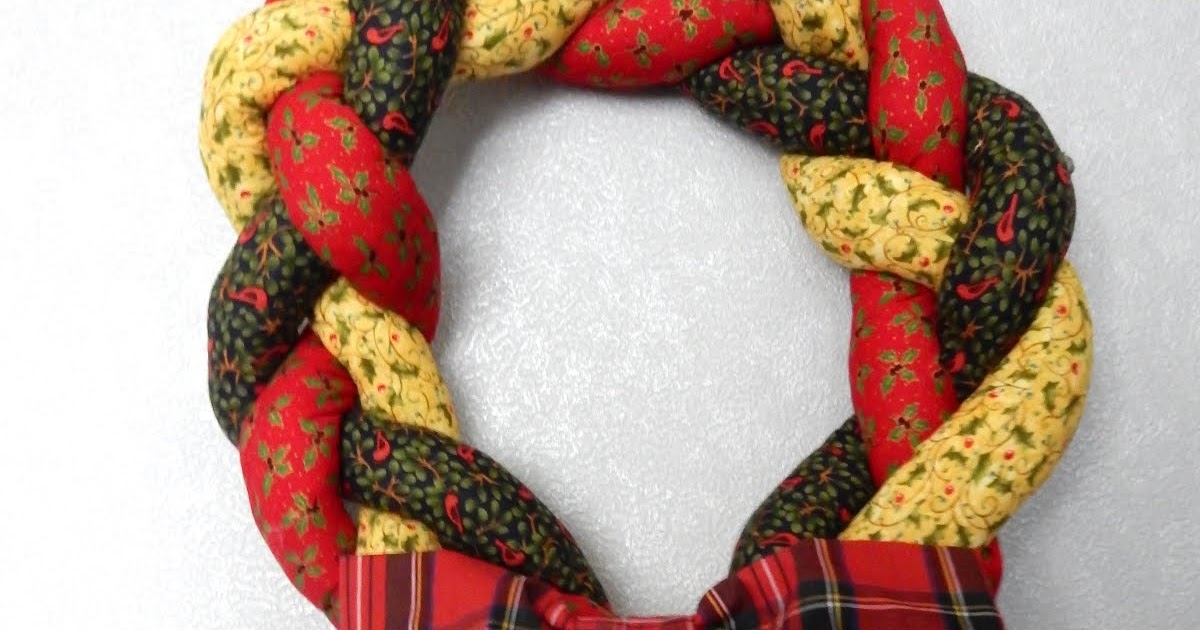 JoZart Plaited Patchwork Christmas Wreath