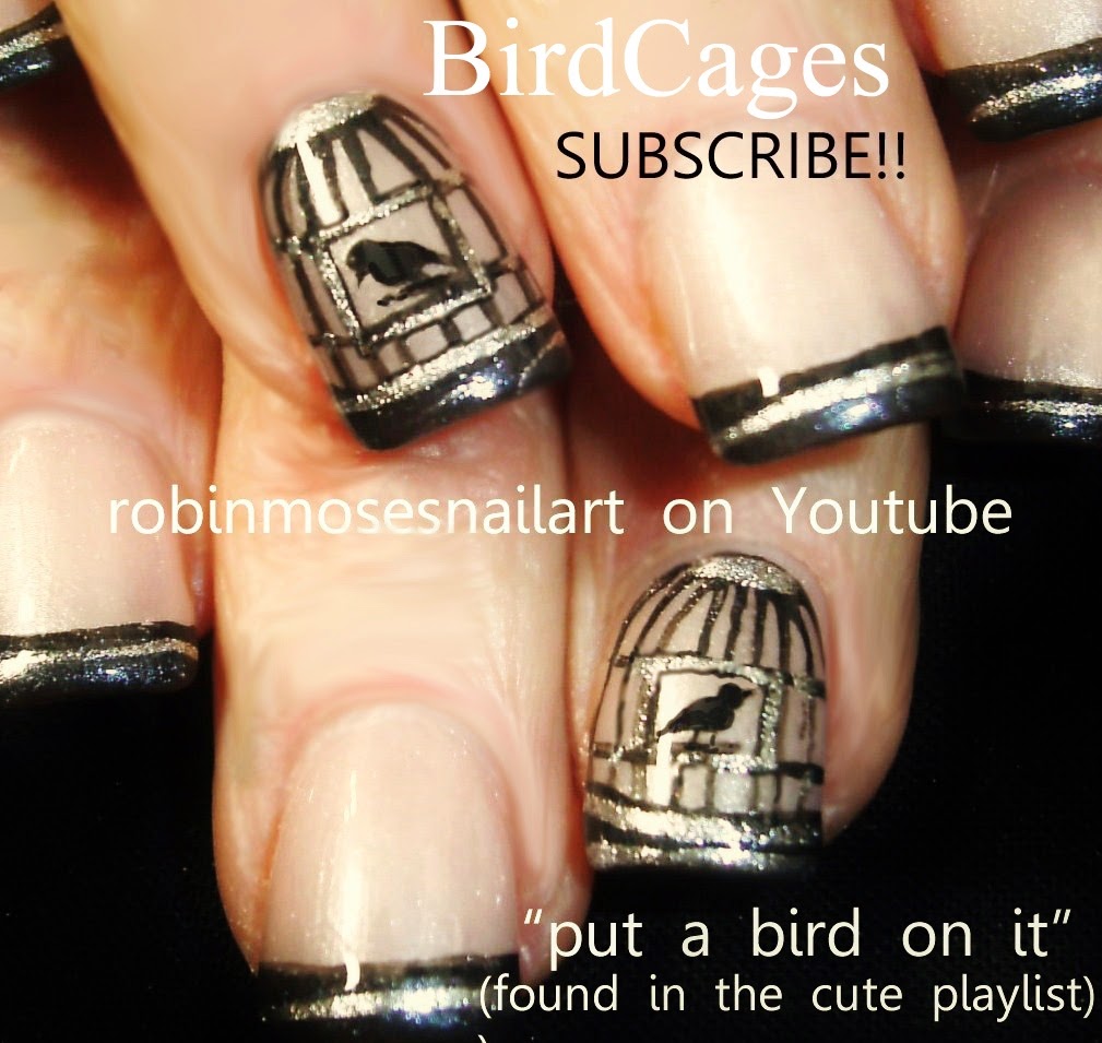 Nail Art by Robin Moses "bird nails" "bird nail art" "love bird nails