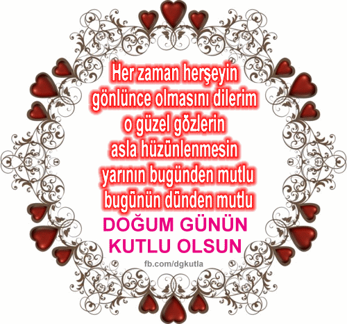 Gif doğum günü tebrik kart