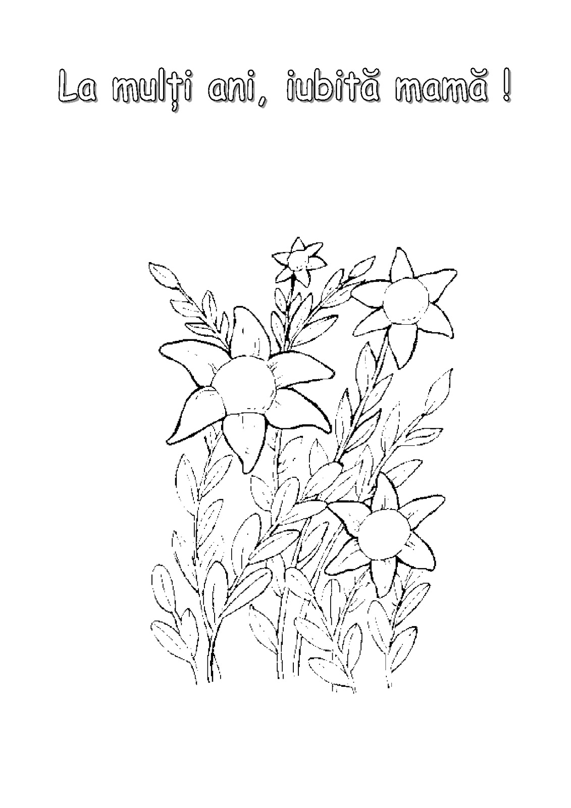 41+ Planse De Colorat Cu Flori Pentru Mama Background