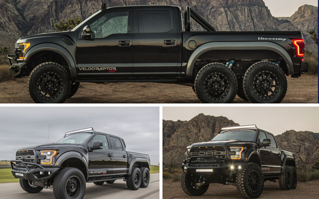 This New Custom Built 2018 Ford Raptor Velociraptor 6x6 Convertible