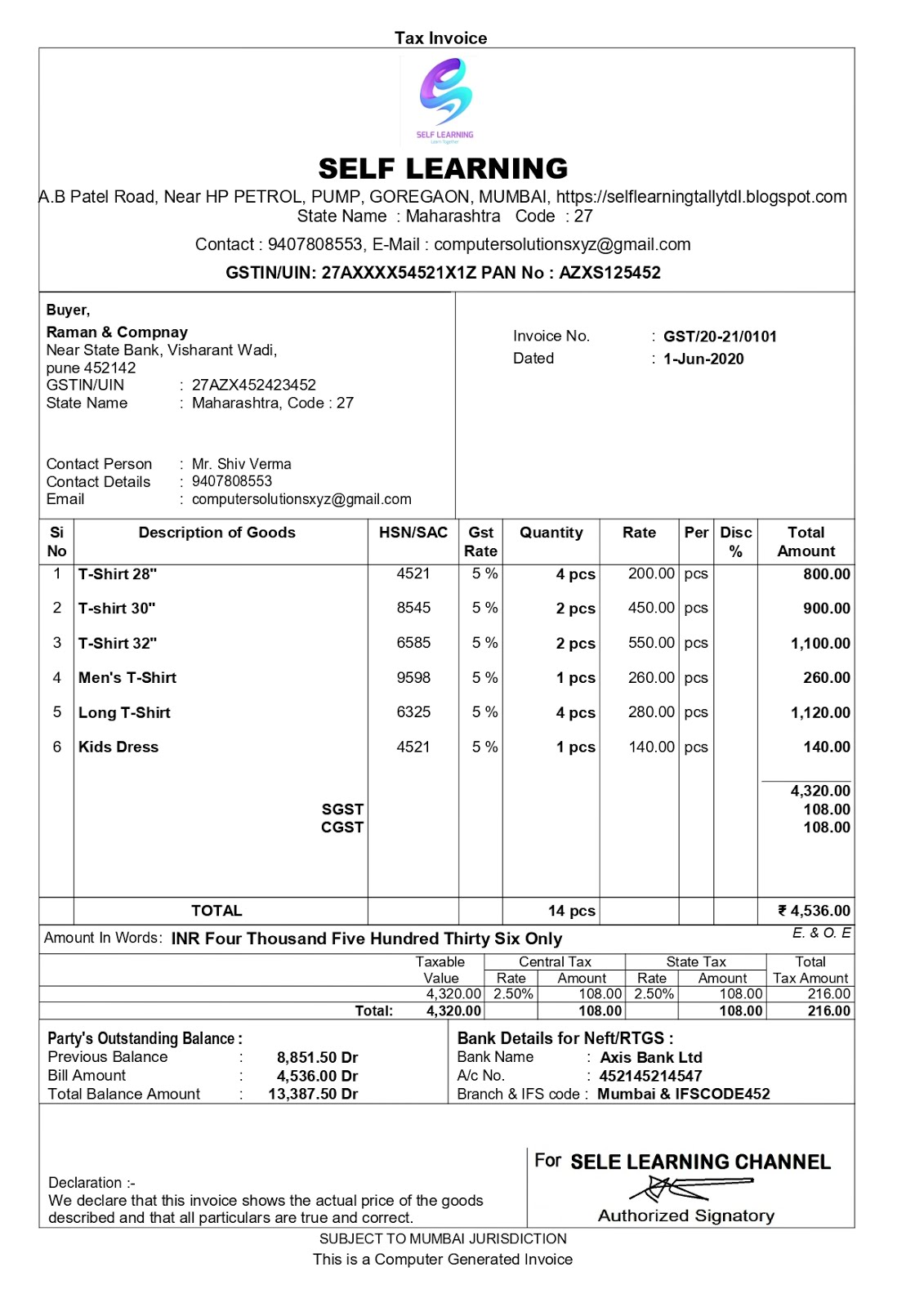 All Tally Invoice Format Sample's, Call Us (Whats App No.) 9407808553