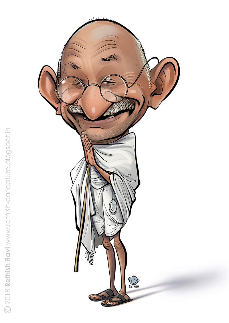 Gandhi caricature