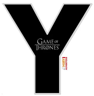 Abecedario con el Logo de Juego de Tronos. Alphabet with Game of Thrones Logo.