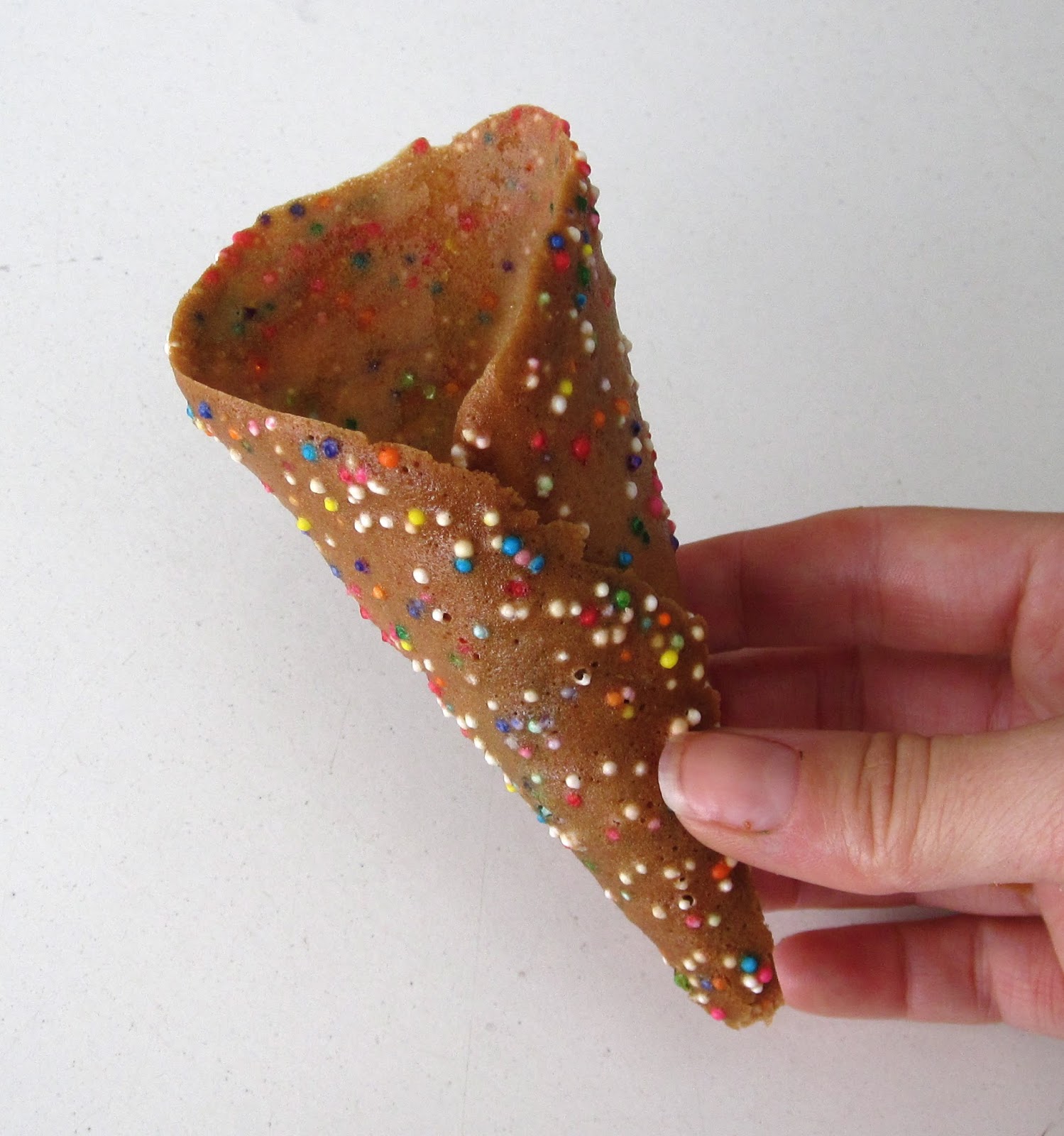 Homemade Flavored Ice Cream Cones Confetti Cones, Chocolate Cones