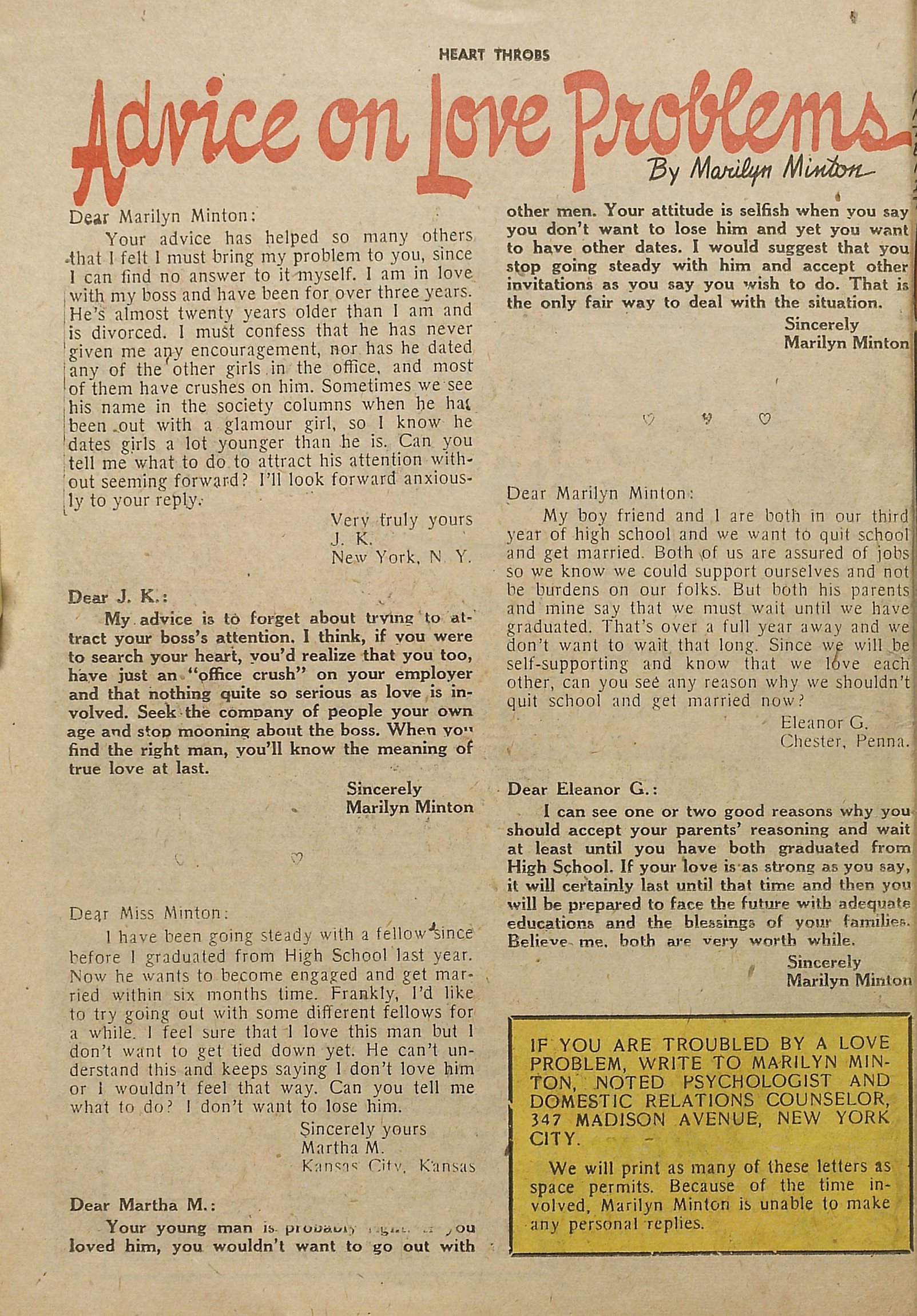 Read online Heart Throbs comic -  Issue #18 - 26