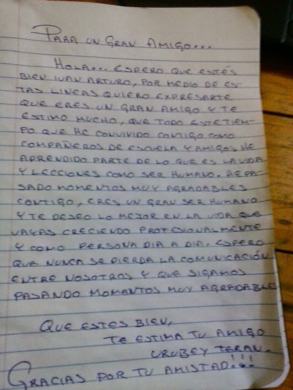 DERECHO DE LA INFORMÁTICA UAGRO CARTA DEDICADA PARA UN GRAN AMIGO.