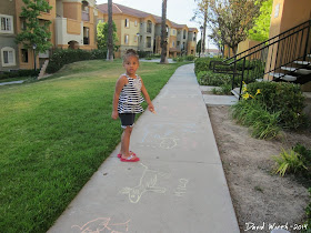 sidewalk chalk, cheap fun