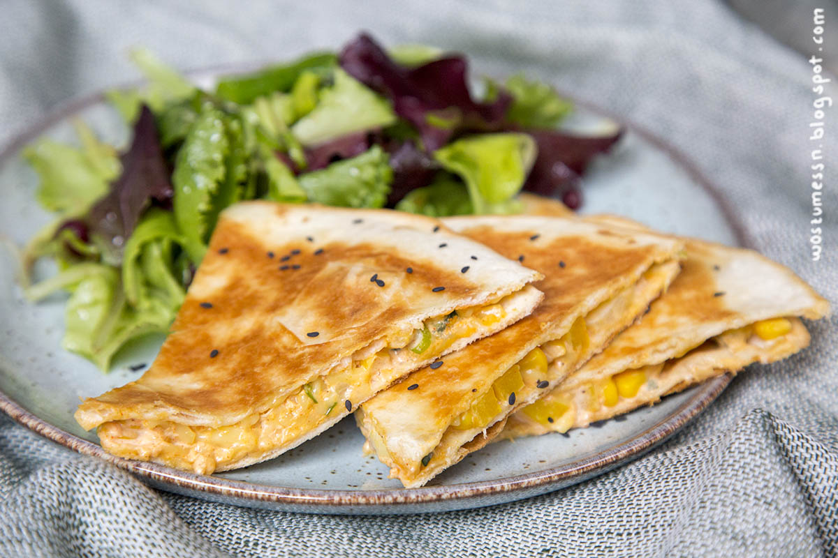Wos zum Essn: Vegane Quesadillas - schnelles Feierabendfutter