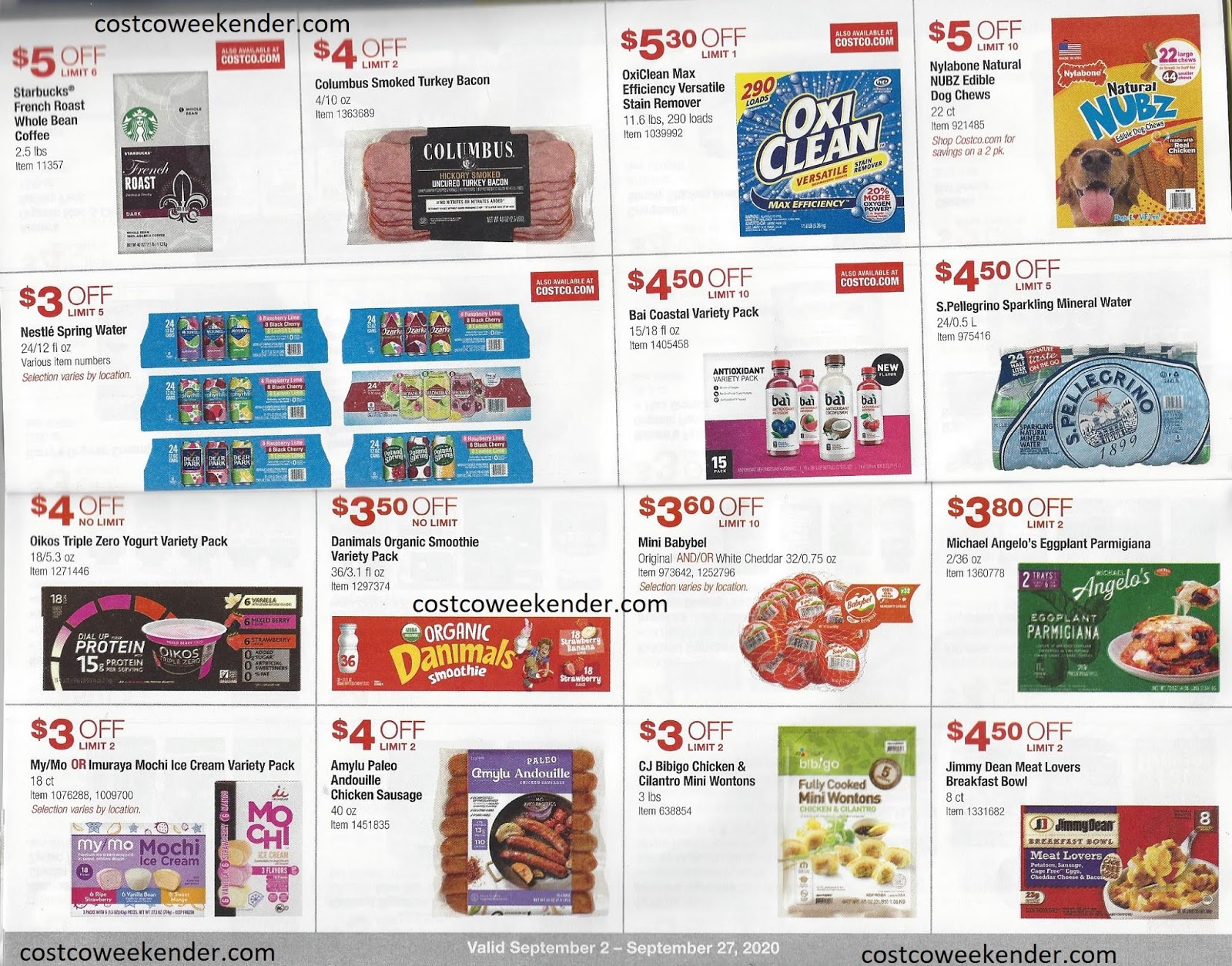 Costco September 2020 Coupon Book Costco Weekender