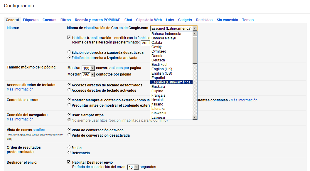 Esto es Google Gmail ya está disponible en español latinoamericano