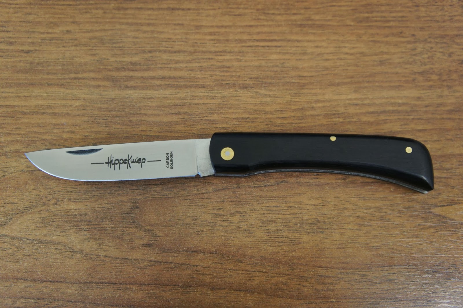 OTTER ANCHOR POCKET KNIFE WITH LEATHER CASE + HIPPEKNIEP GRENADILLE