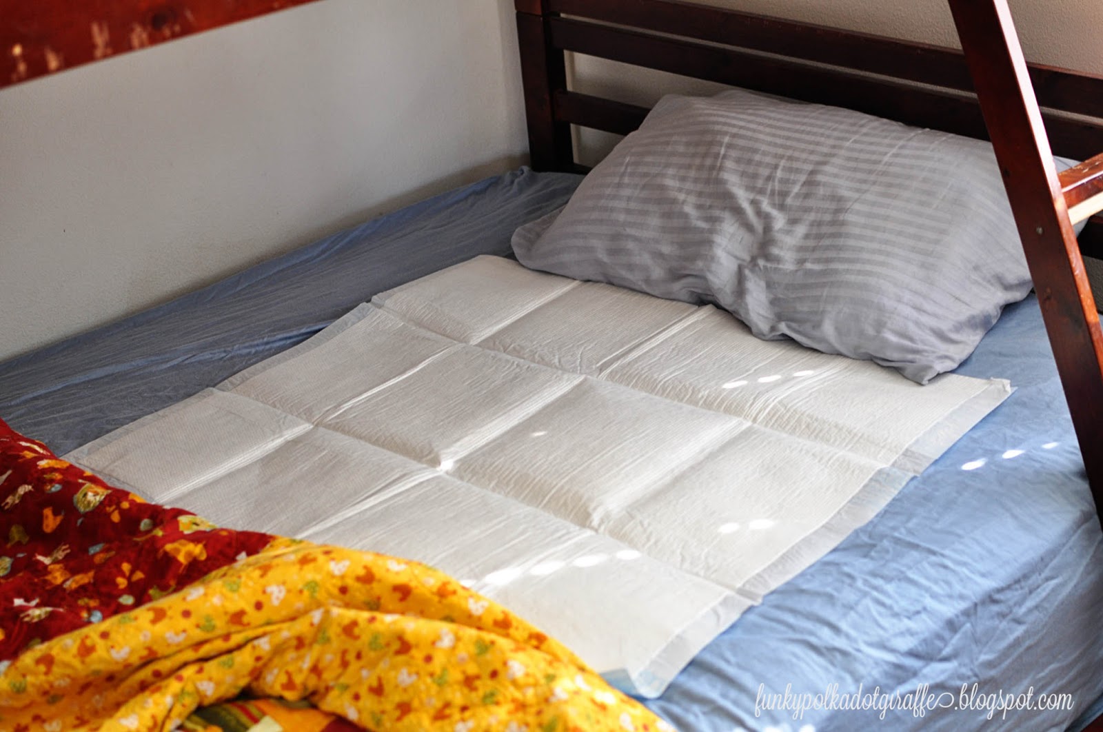 Funky Polkadot Giraffe Fantastic! (DRY) Nights with GoodNites Bed Mats