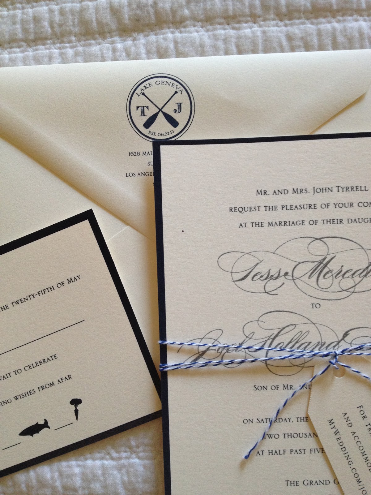 Tea Time with Tess: Our Wedding Invitations