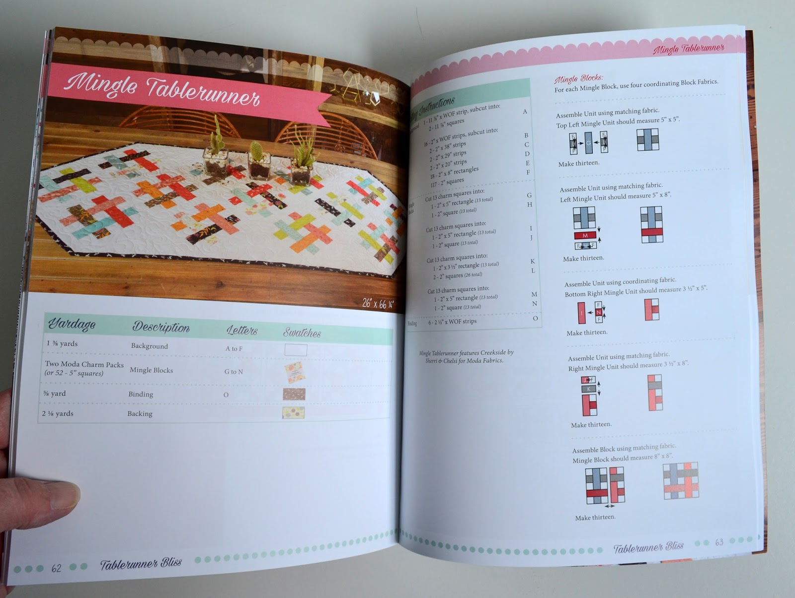 Sew Fresh Quilts Tablerunner Bliss Quilt Along Blog Hop Begins!