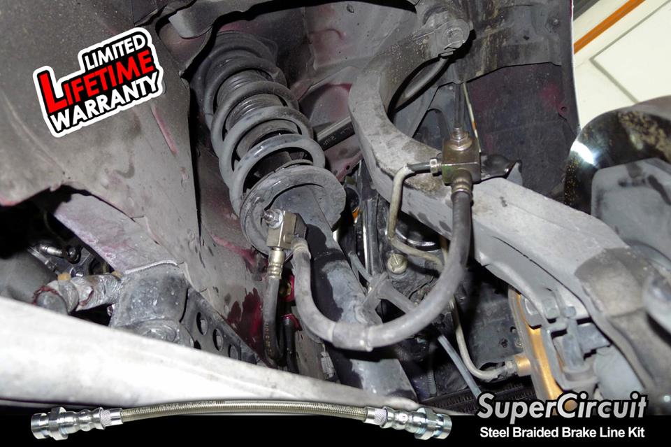 SUPERCIRCUIT Steel Braided Brake Lines Nissan Fairlady 350Z Steel Braided Brake Line Kit
