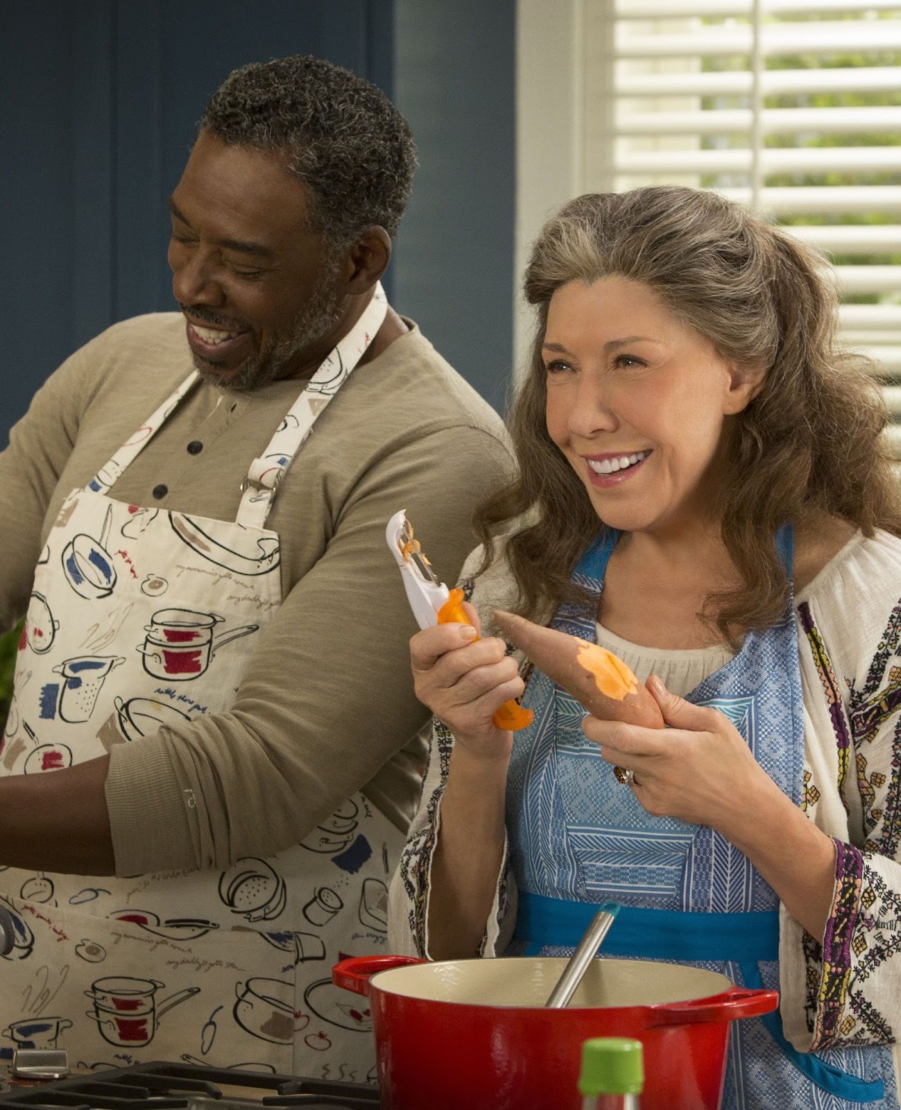 On Netflix’s Grace and Frankie, Hudson plays the love interest of Lily