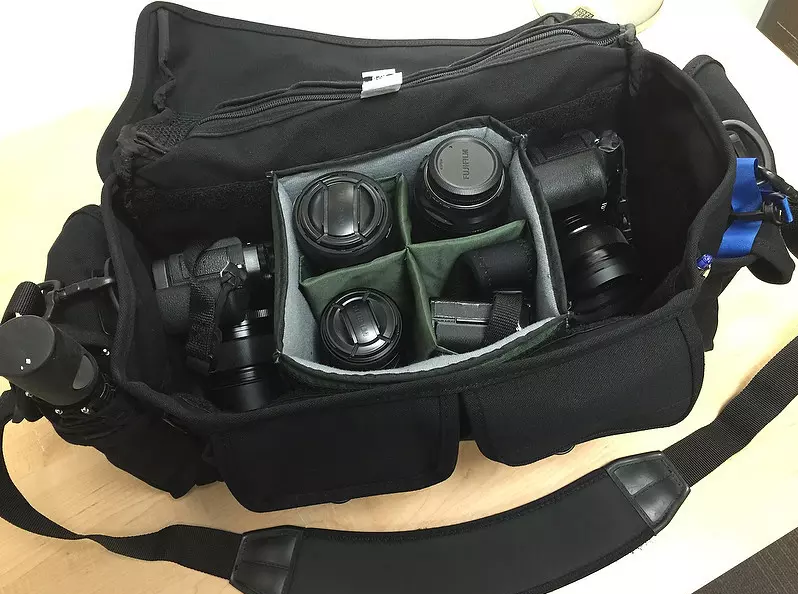 What's the safest, best camera position inside a camera bag?