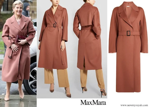 The Countess of Wessex wore MAX MARA Belted Wool Reus Coat