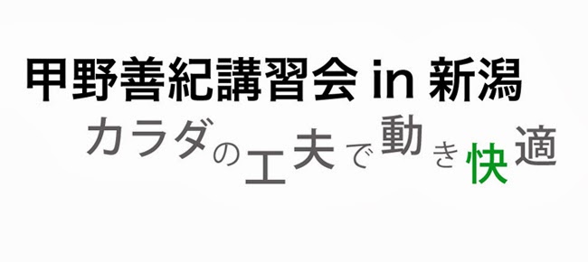 甲野善紀講習会in新潟