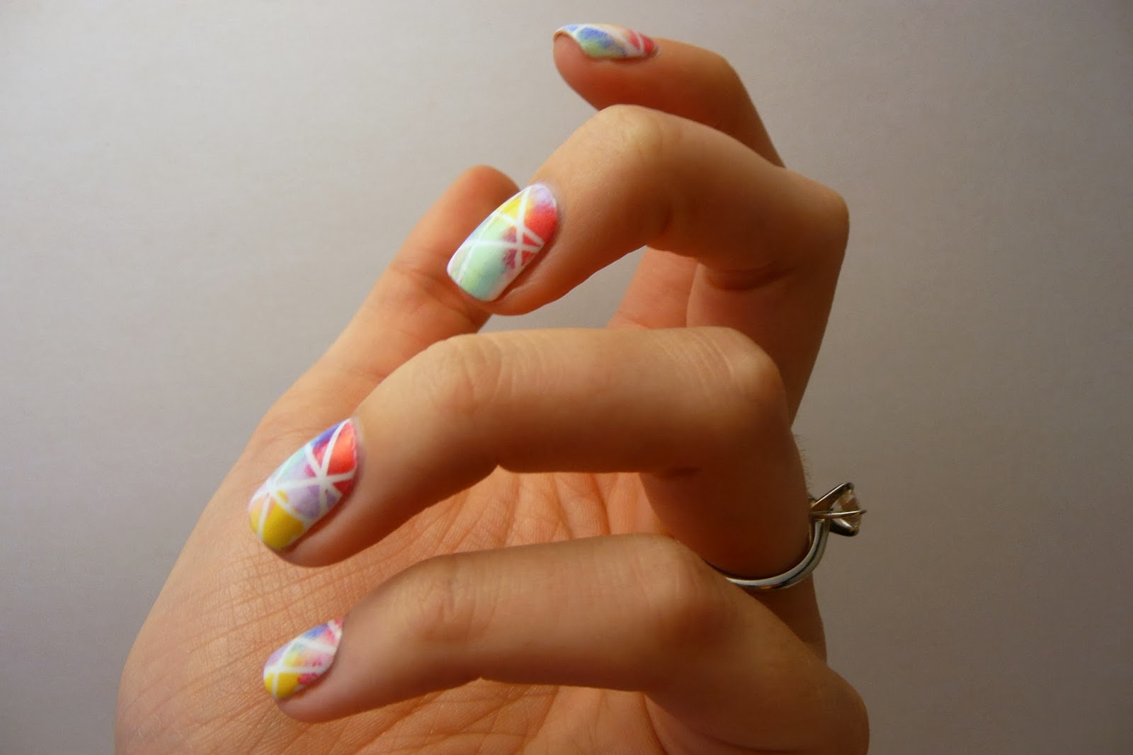 Casa de Polish: Striping Tape Multicolored Nails