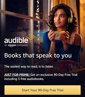 Amazon Audible- Get Free 90 Days Trial Only for Amazon Prime Members (Get Free Audio Books)
