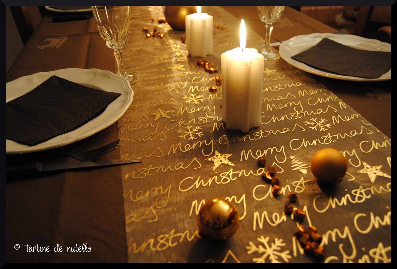Décoration de la table de Noël Food Addict
