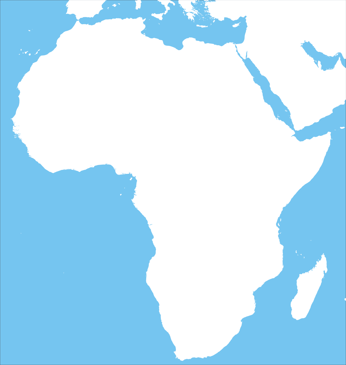 Blank Outline Map Africa - United States Map