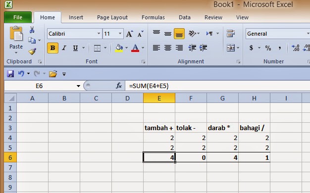 Melakukan pengiraan mudah di Microsoft Excel | Safirul ...