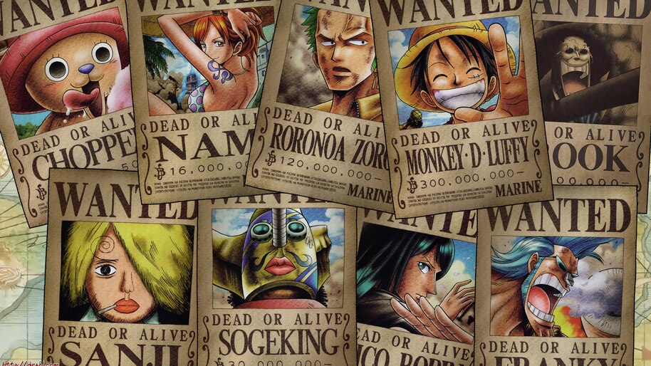 Download One Piece 4k Luffy Wanted Poster Wallpaper | Wallpapers.com