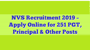 Navodaya Vidyalaya Simiti Principal, PGT & Assistant Online Form 2019