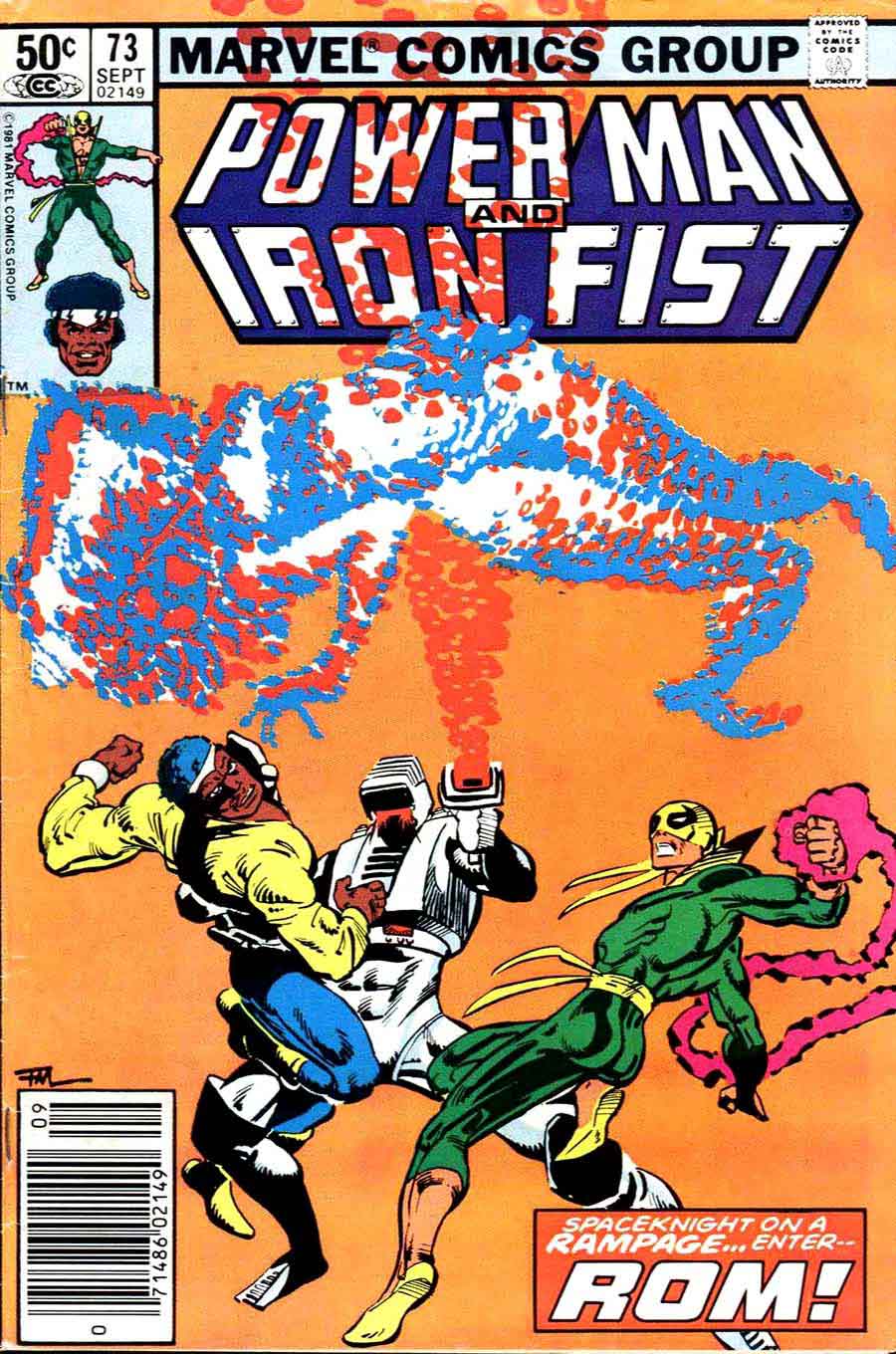 Power Man and Iron Fist #73 marvel 1980s comic book cover art by Frank Miller