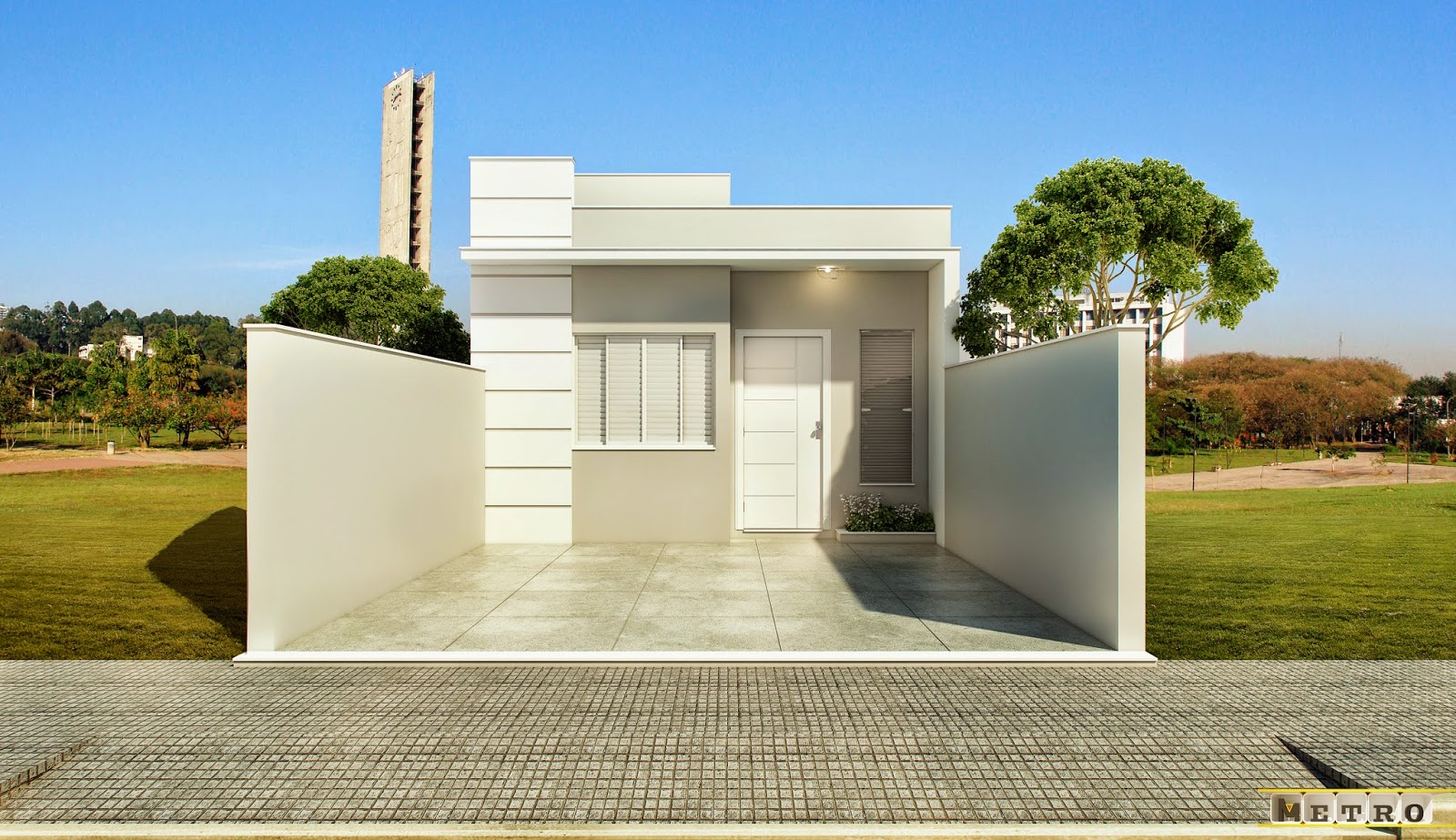 Metro 3D Illustration Casa Popular Terreno 5x25 metro-3d-illustration-casa-popular-terreno-5x25