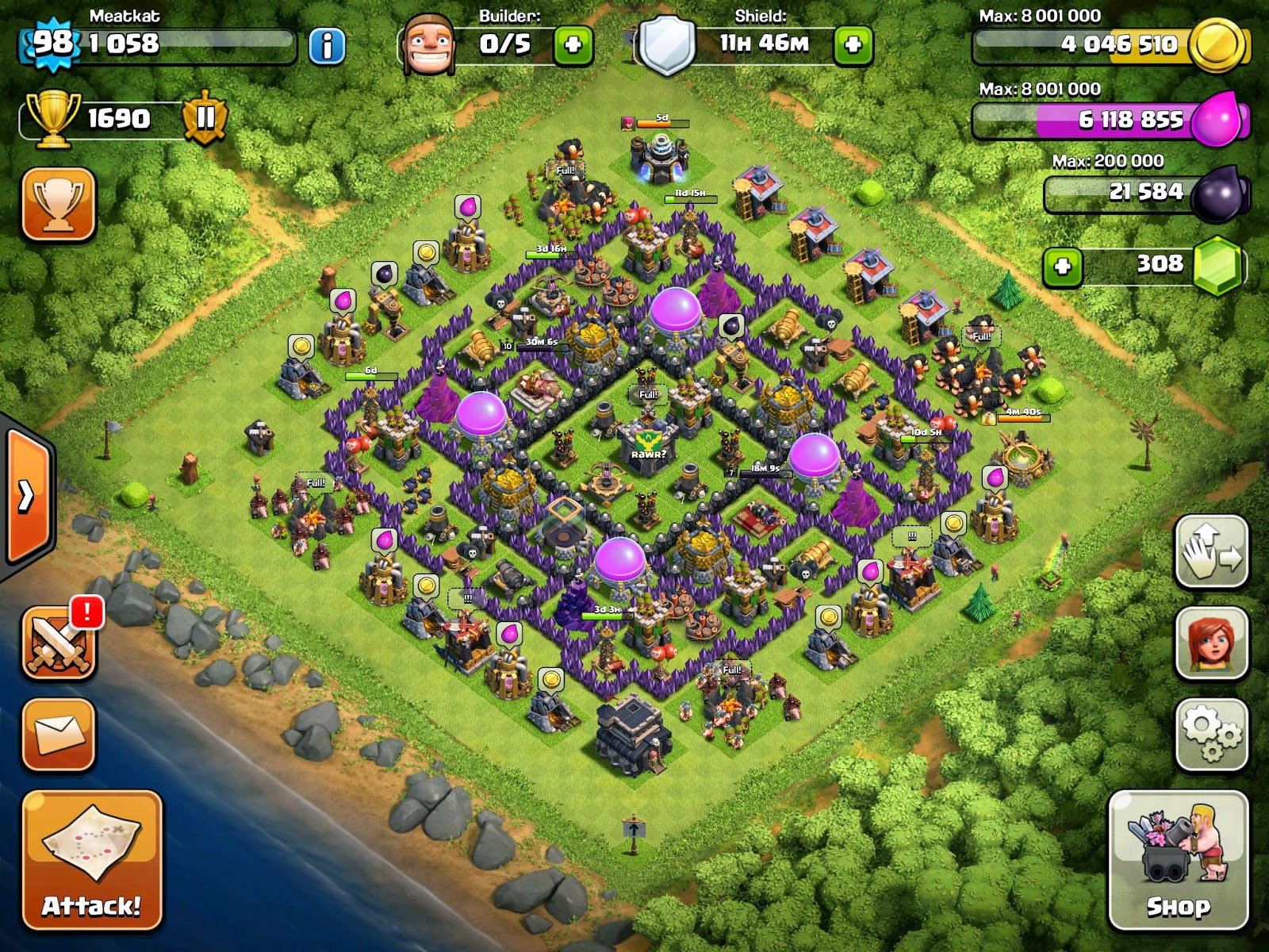 All Clash Of Clans The Town Hall 9 Base Layout All Clash Of Clans The Town Hall 9 Base Layout