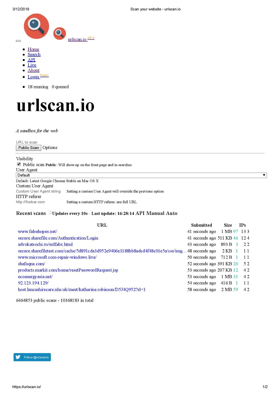 Urlscan Io Un Scanner Online A Tu Sitio Web Redbird Seguridad