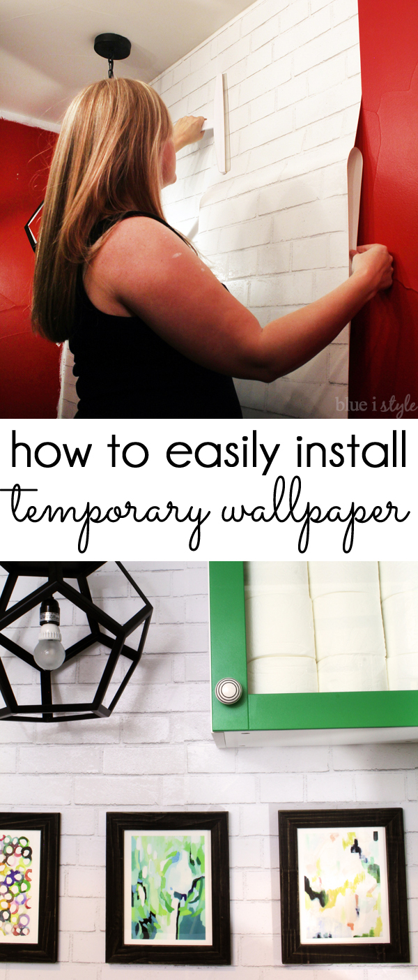{diy with style} How to Install Temporary, Removable Wallpaper Blue i