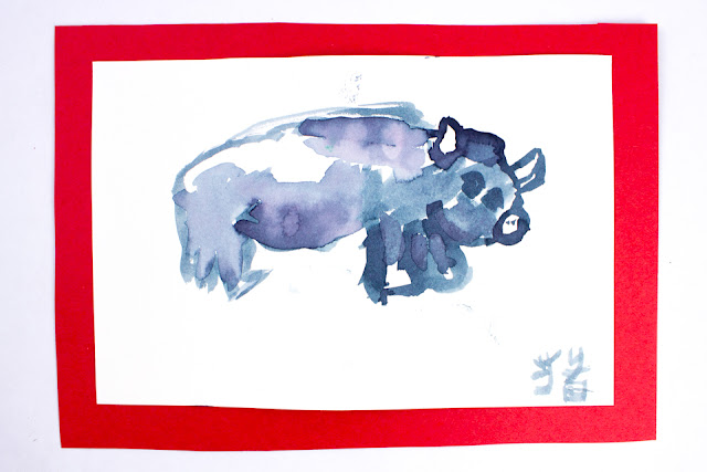 Chinese New Year Pig Watercolor Paintings- Such a fun art project to try with kids of all ages!