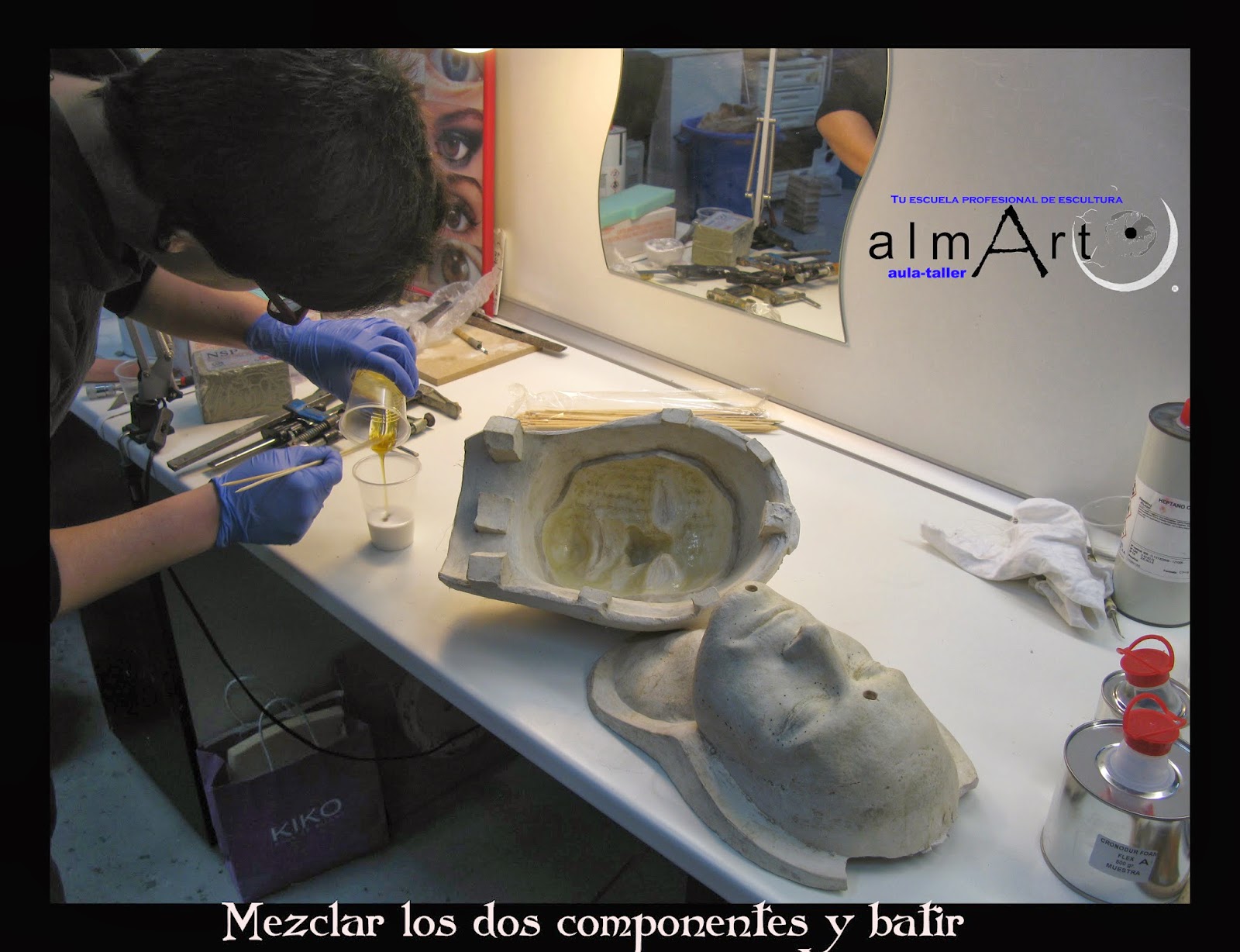Escuela de Escultura Profesional almArt Foto tutorial, máscara de