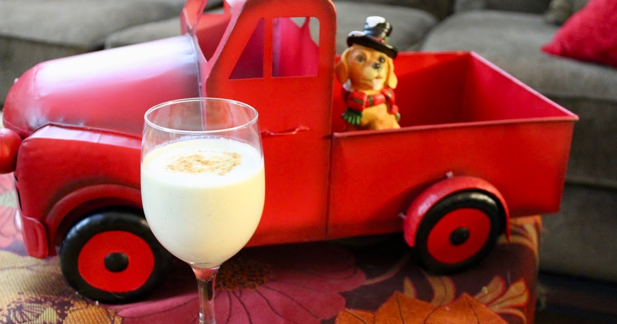 A Taste of Alaska Eggnog with and without and the Rum Chata bottle