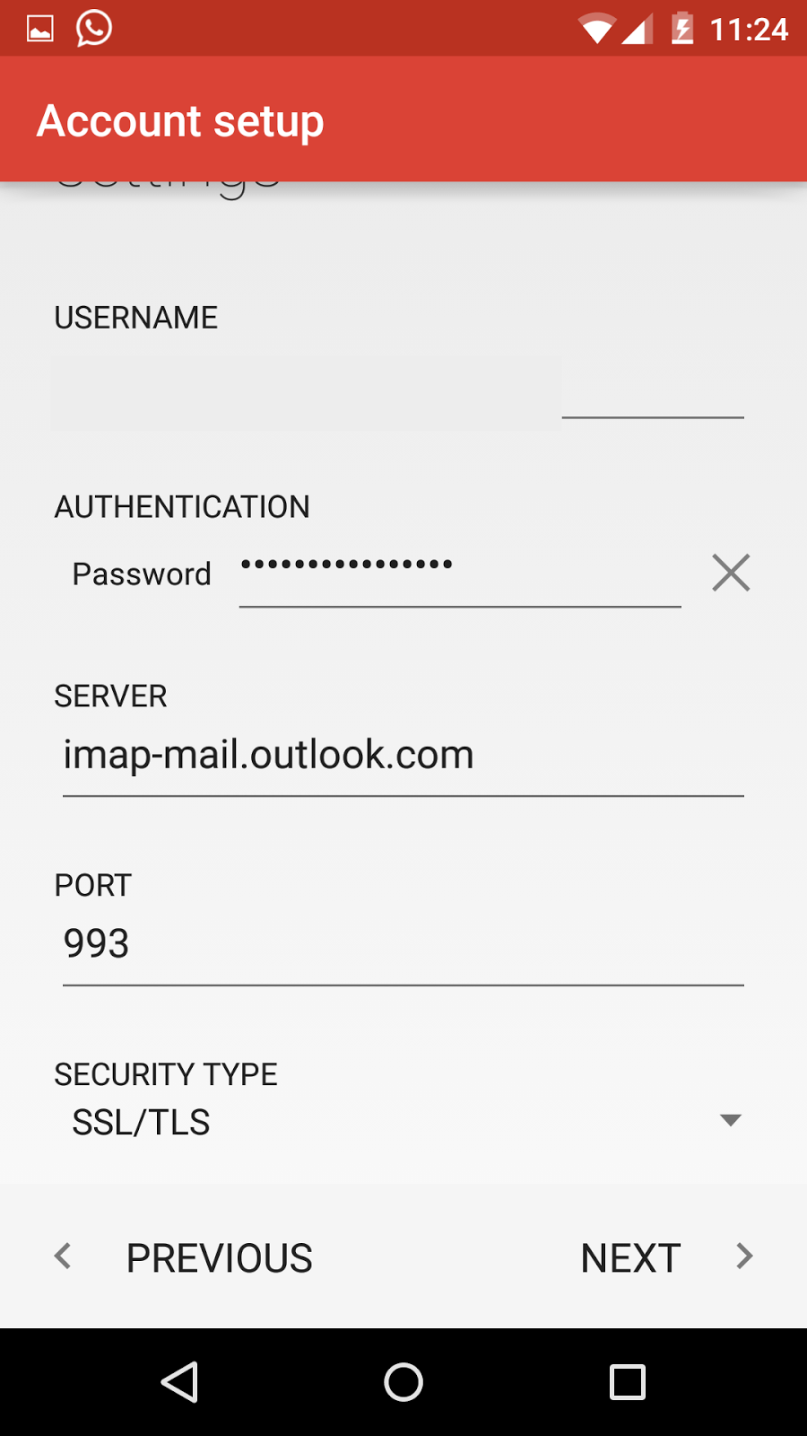imap-settings-outlook-gmail-android