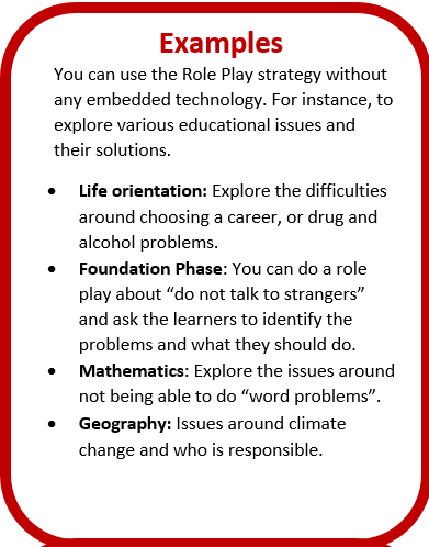 Get Ahead Project ICT4RED: Module 3: Role play support