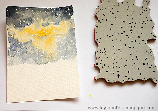 Layers of ink - Winter Watercolor Notebook Tutorial by Anna-Karin Evaldsson