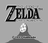 Captura de pantalla de título del videojuego The Legend of Zelda : Link's Awakening (Game Boy, 1993)