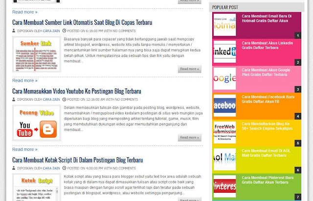 Ini Cara Membuat Popular Post Warna Warni Di Blog Terbaru urutan artikel yang paling banyak dilihat yang fungsinya sama seperti gadget random post Ini Cara Membuat Popular Post Warna Warni Di Blog Terbaru