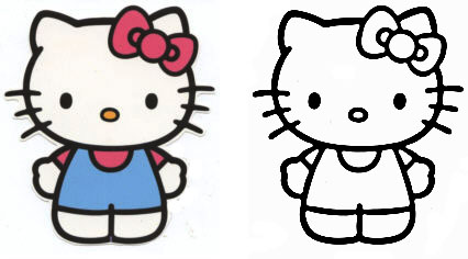 Portal de Manualidades: Dibujos para pintar de Hello Kitty
