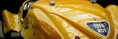13-Yellow-Delahaye-Cheryl-Kelley-Chrome-Muscle-Cars-Hyper-realistic-Paintings-www-designstack-co