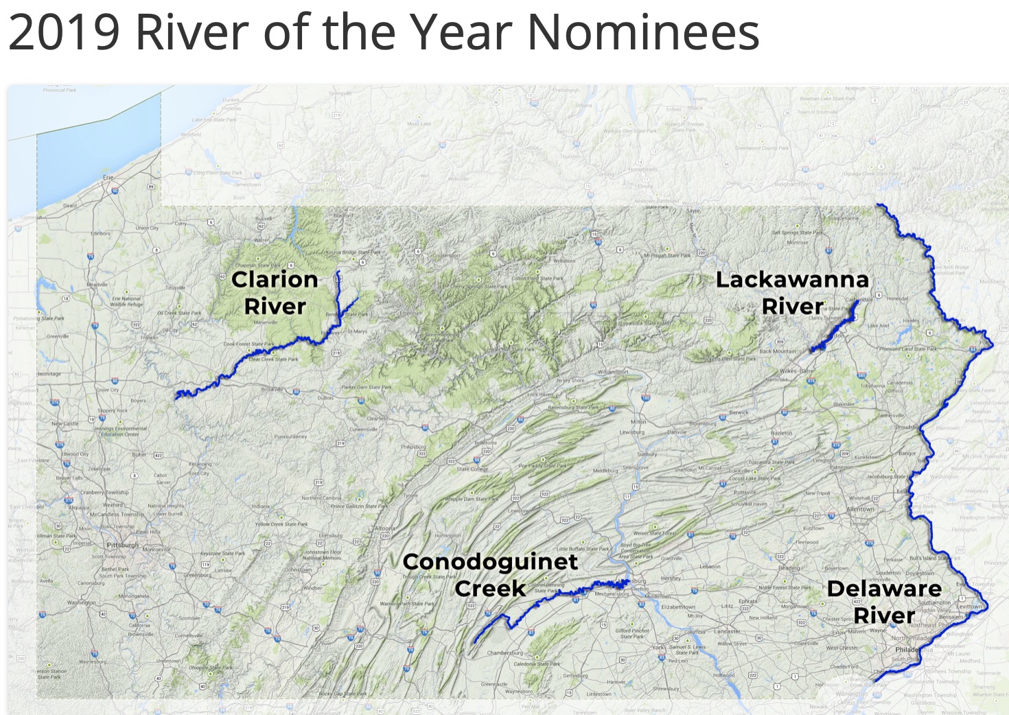 Pa Environment Digest Blog Voting Now Open For 2019 Pennsylvania River Of The Year
