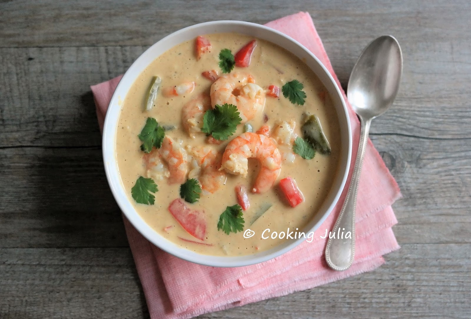 Cooking Julia Soupe Thaie Aux Crevettes Riz Et Lait De Coco