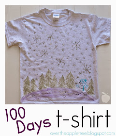 100 days of school t-shirt idea >> Over The Apple Tree